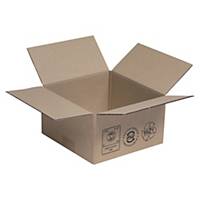 Kartonnen doos dubbelgolfkarton, vierkante basis, B350xH230xL350mm, per 20 dozen