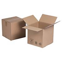 Kartonnen doos dubbelgolfkarton, kubus, B 400 x H 400 x L 400 mm, per 10 dozen