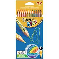 Crayons de couleur Bic® Kids Tropicolors, la boîte de 12 crayons