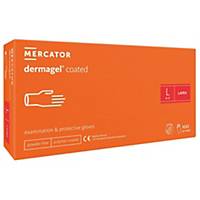Mercator dermagel® Disposable Latex Gloves, Size L, 100 Pieces