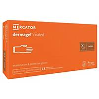Mercator® dermagel® Disposable Latex Gloves, Size XL, 100 Pieces