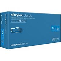 Mercator® nitrylex® classic Disposable Nitrile Gloves M, 100 Pieces