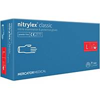 Mercator® nitrylex® classic Disposable Nitrile Gloves L, 100 Pieces