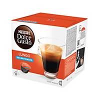 Nescafé Dolce Gusto coffee capsules, lungo decaf, pack of 16