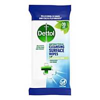 Dettol Antibacterial Biodegradable Cleansing Surface Wipes, Pack of 30