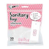 Sanitary Bag 4X10 inches Milky White Pack of 50