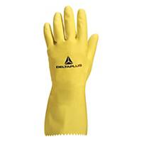 Latexové rukavice Delta Plus Picaflor VE240, 30cm, veľkosť 8/9, žlté, 12 párov