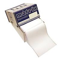 Papír tűs nyomtatókba, 55 g/m², 1 + 0 réteg, 380 mm x 12´´, 1 800 ív/karton