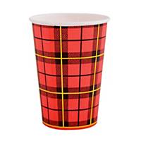 Cardboard cup 18 cl red - pack of 100