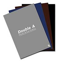Double A สมุดปกอ่อนเย็บลวด 70 แกรม 24 แผ่น คละสีเข้ม แพ็ค 4 เล่ม