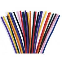 Cure-pipes Colorations, épaisseur 6 mm x L 30 cm, assortiment, 100 pièces