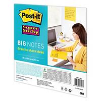 Post-it® Super Sticky Big Notes BN11, geel, 27,9 x 27,9 cm, blok van 30 vellen