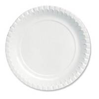 Assiette en carton Duni, diamètre 18 cm, blanche, le paquet de 100 assiettes