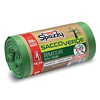 Sacchi spazzatura Spazzy Domopak SaccoVerde 28 L verde - conf. 20