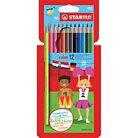 Crayons de couleur Stabilo® Color, la boîte de 12 crayons