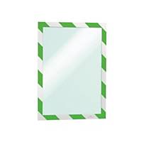 Durable Info-Rahmen 4944, DURAFRAME®, A4, selbstklebend, grün/weiß, 2 Stück