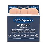 Salvequick Pflasterstrips 6036, wasserfest, Maße: 72x19 und 72x25mm, 45 Stück