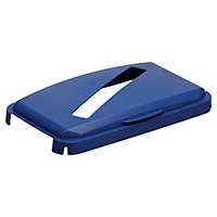 DURABIN HINGED LID WITH SLOT FOR 60L BIN BLUE
