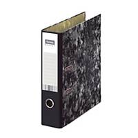 Archivador de palanca Lyreco Budget - folio - lomo 70 mm - negro jaspeado
