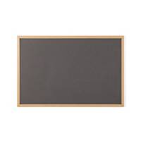 Bi-Office Oak Framed Felt Notice Board 2400 X 1200mm Grey