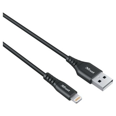 Lightning Kabel Trust Flat, 1 m, schwarz