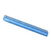 Színes műanyag vonalzó, 30 cm, kék