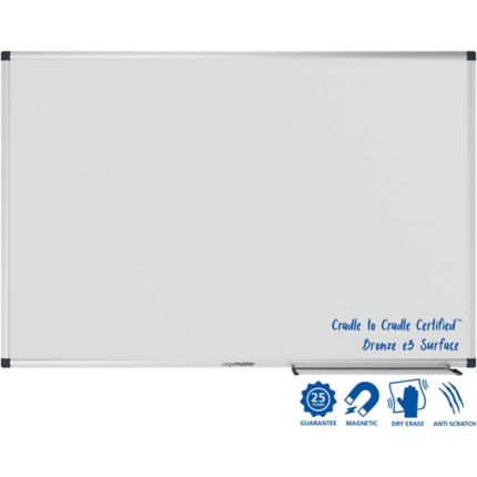 Tableau blanc effaçable sur pied - surface en acier émaillé 120 x 90 cm