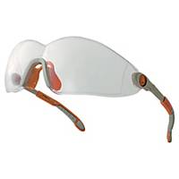 Schutzbrille Delta Plus Vulcano 2, Filtertyp 2C, grau/orange, Scheibe klar