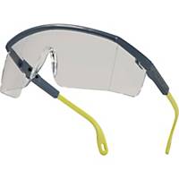 Delta Plus Kilimandjaro PC veiligheidsbril, grijs/geel, heldere lens