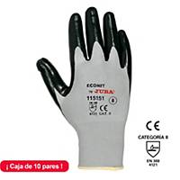 Caja de 10 pares de guantes de precisión Juba 115151 - talla 8