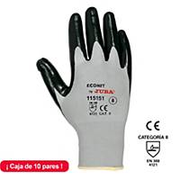 Caja de 10 pares de guantes de precisión Juba 115151 - talla 10