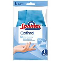 Spontex® Optimal Houshold Gloves, Size L, Blue