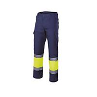 Pantalón VELILLA alta visibilidad azul marino/amarillo fluorescente M
