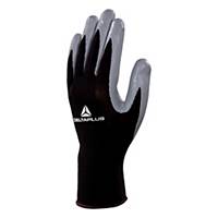 Delta Plus VE712GR Multipurpose Gloves, Size 7, Black, 10 Pairs
