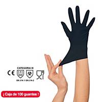 Caja de 100 guantes desechables Rubberex NIT100.BK.PF - nitrilo - talla 8