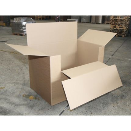 Caja de cartón reciclado ECOCCEL cajas de embalaje mudanzas gran rigidez y resistencia 514 x 514 x 414mm etc Cajas de cartón Pack 5 cajas almacenamiento De DOBLE CANAL reforzado 