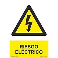 Placa de RIESGO ELECTRICO NORMALUZ de PVC 297 x 210 mm