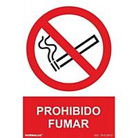 Placa  prohibido fumar  - PVC - 297 x 210 mm