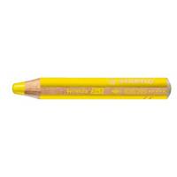 Crayon Couleur Woody 3in1, Stabilo 880/205, 15x100mm, jaune, emb. de 5 pièces