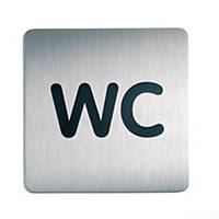 WC Sign Metal Durable 495723, 15x15cm