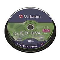 Verbatim CD-RW 700MB - Spindle Pack of 10