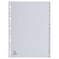 Dividers in PP A4 26 tabs A-Z grey