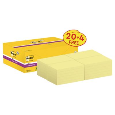 Notes Couleurs Boost Super Sticky Post-it 76 X 76 Mm - Bloc De 90 Feuilles Lot De 5