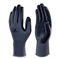Deltaplus VE722 Foam Nitrile Palm Gloves - Black/ Grey - Size 9