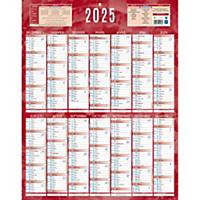 CALENDRIER MURAL 14 MOIS 55X43 VERTICAL ROUGE