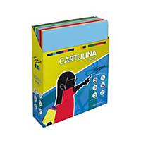 Pack de 500  cartolina FABRISA 50x65 185g/m2  em cores variadas