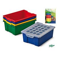 Caixa de armazenagem com tampa 14 litros em cores sortidas