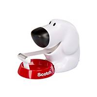 Scotch® Tape Dispenser Design Hond Wit + 1 rol Scotch® Magic™ Tape, 19 mm x 7,5m