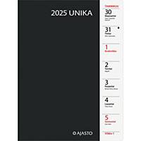 Ajasto Unika 2024 pöytäkalenteri musta 148 x 210mm