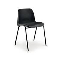 Polypropylene Easy-Clean Stacking Chair - Black